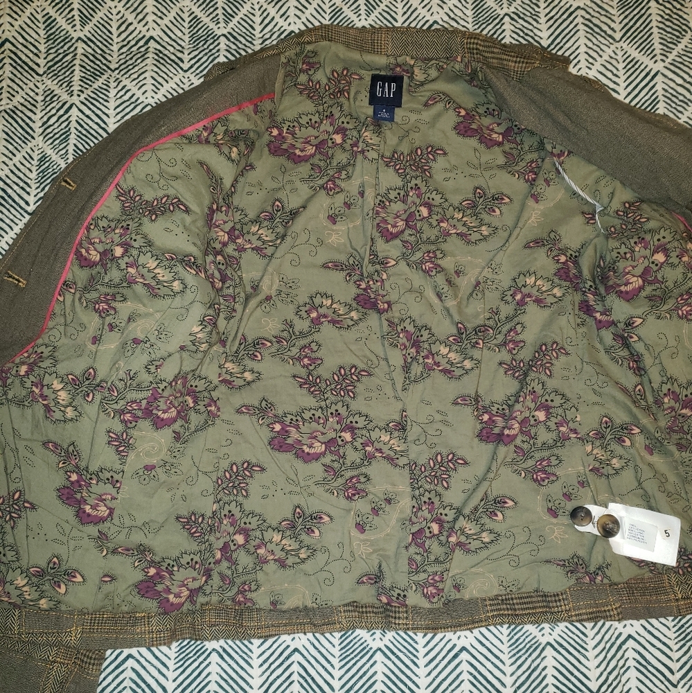 Vintage Gap Patchwork Plaid Blazer - image 3